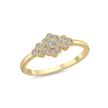 Lily - Ring aus 14 Karat Gold mit Diamanten von insgesamt 0,30 Karat